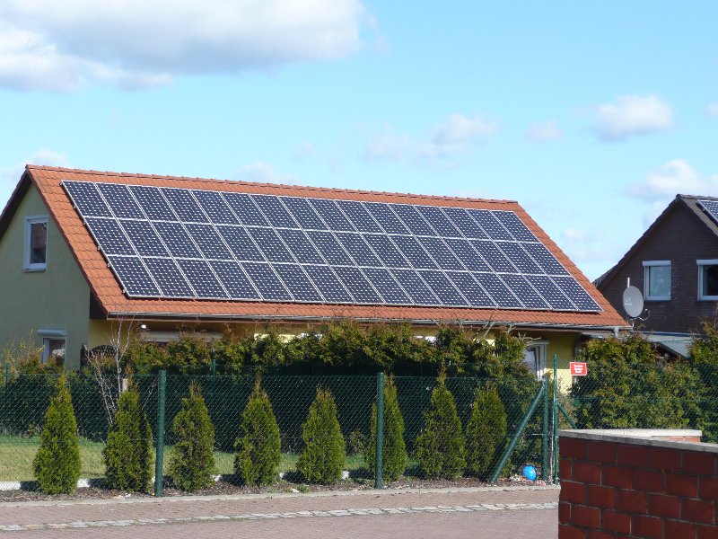 Satteldach mit Solar